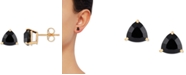 Macy's Onyx Trillion Stud Earrings in 14k Gold